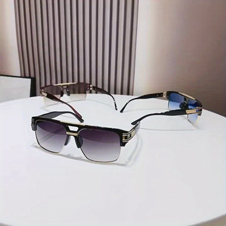 1pc Retro Square Frame Glasses for Women & Men - Metal Hinges, Lightweight Full-Rim Unisex Design, Non- Decorative Eyewear for, Casual & Formal Outfits, Stylish Glasses, Trendy Eyewear, Metallic Accents, Sleek Lenses