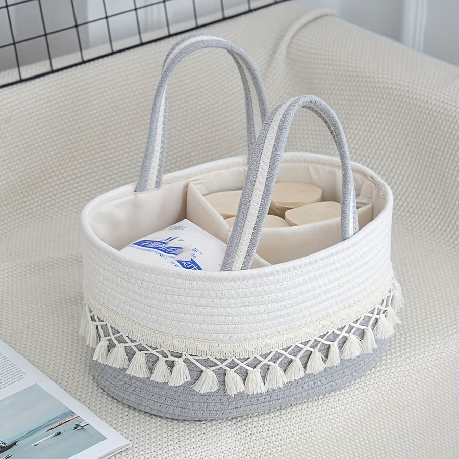 Premium Multi-Compartment Baby Diaper Caddy Organizer