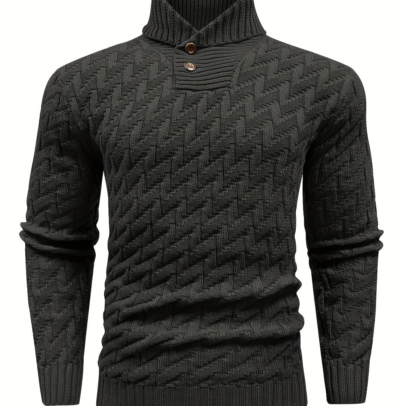 Men'S Stylish Pullover Sweater with a Collar for Commuting in Solid Colors.