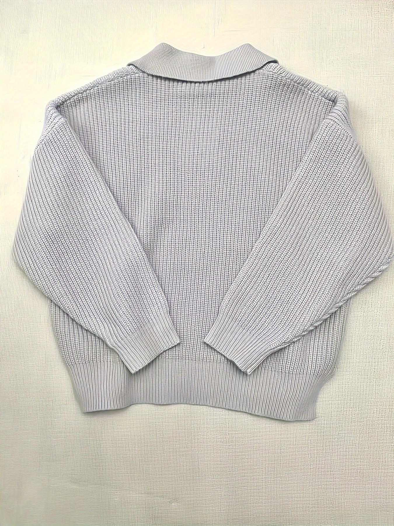 Korean-Style Plush Knitted Sweater with a Trendy Collar, Perfect for Winter Versatility, Selected by Temujin.