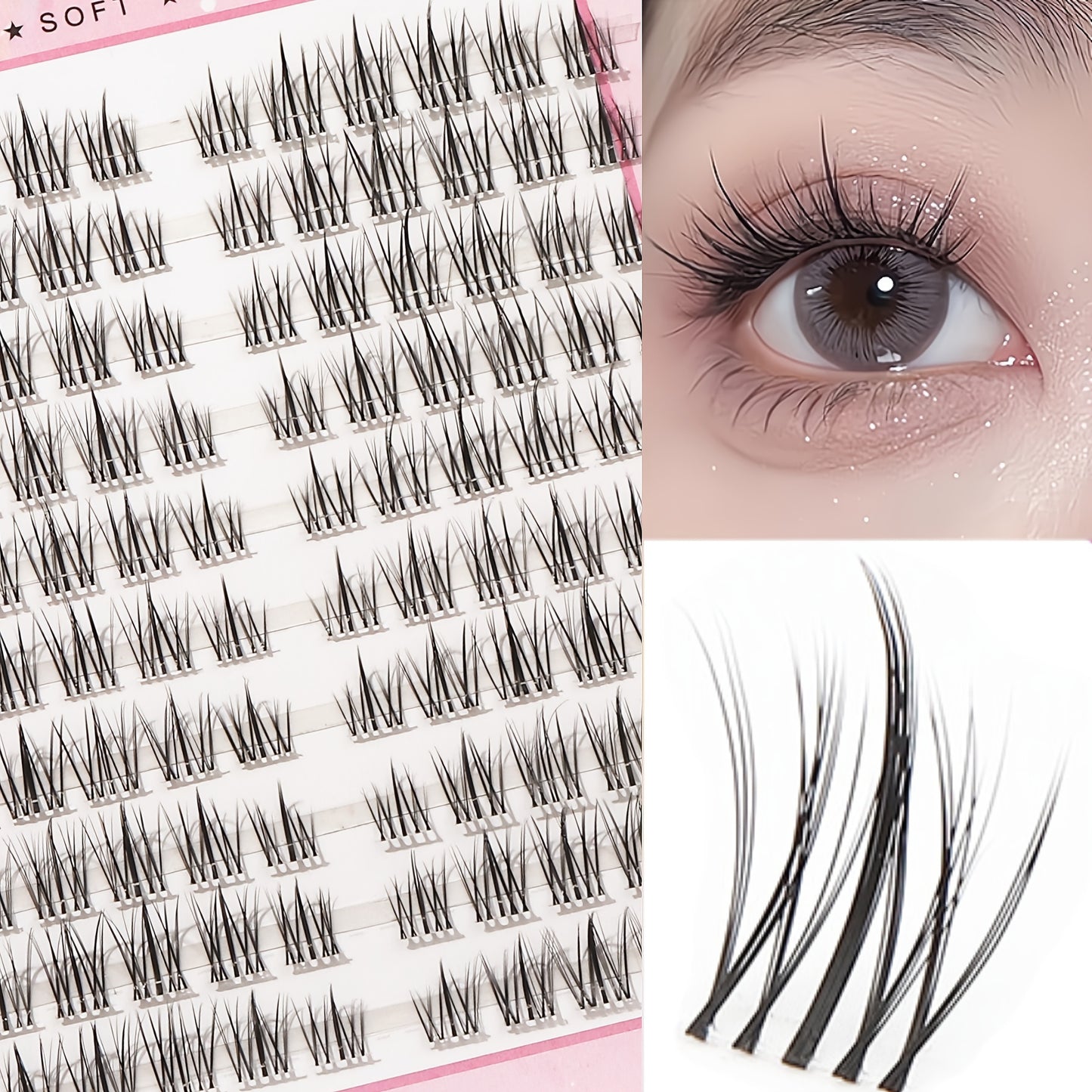 Kit de Cils Faux Multi-Styles – Extensions 3D DIY, Ultra-Fins 0,03–0,07 mm, Styles Naturels, Anime et Doll, Touffes Croisées, Courbure C/D, Longueurs Mixtes 6–15 mm, Réutilisables pour Quotidien et Soirées