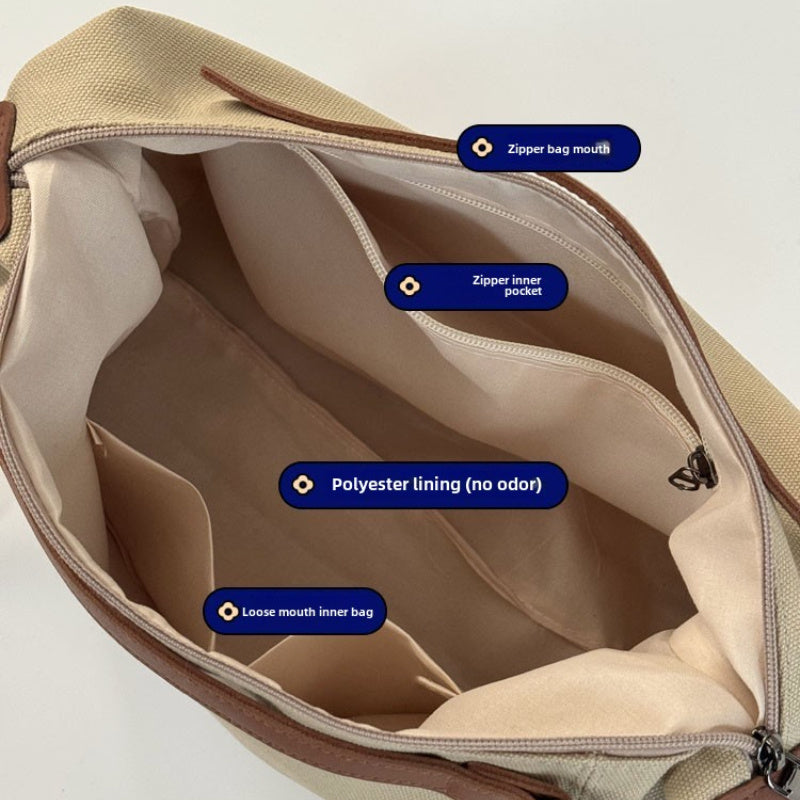 Sac fourre-tout japonais et coréen original – style simple et décontracté, polyvalent, bandoulière pour étudiants et usage quotidien