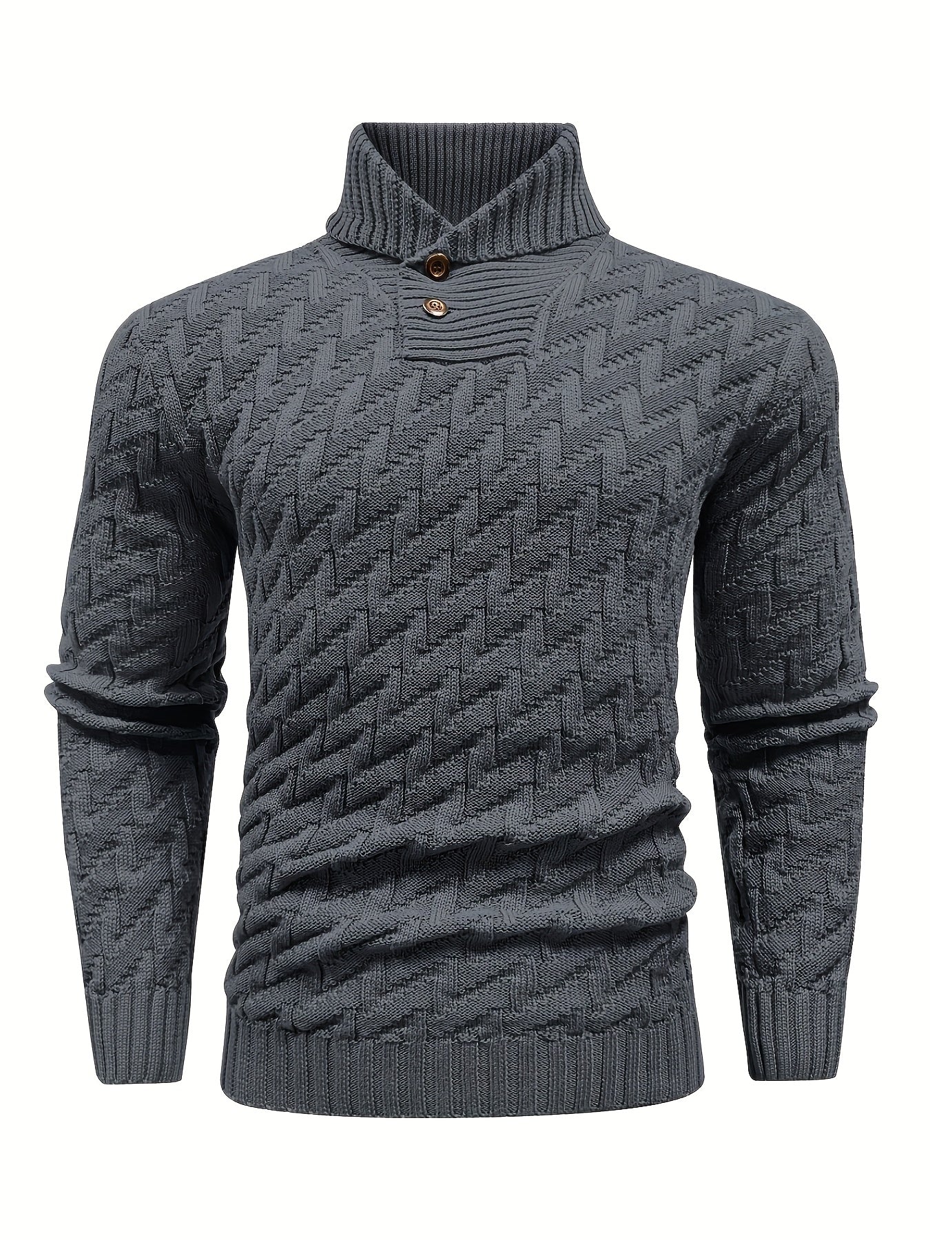 Men'S Stylish Pullover Sweater with a Collar for Commuting in Solid Colors.