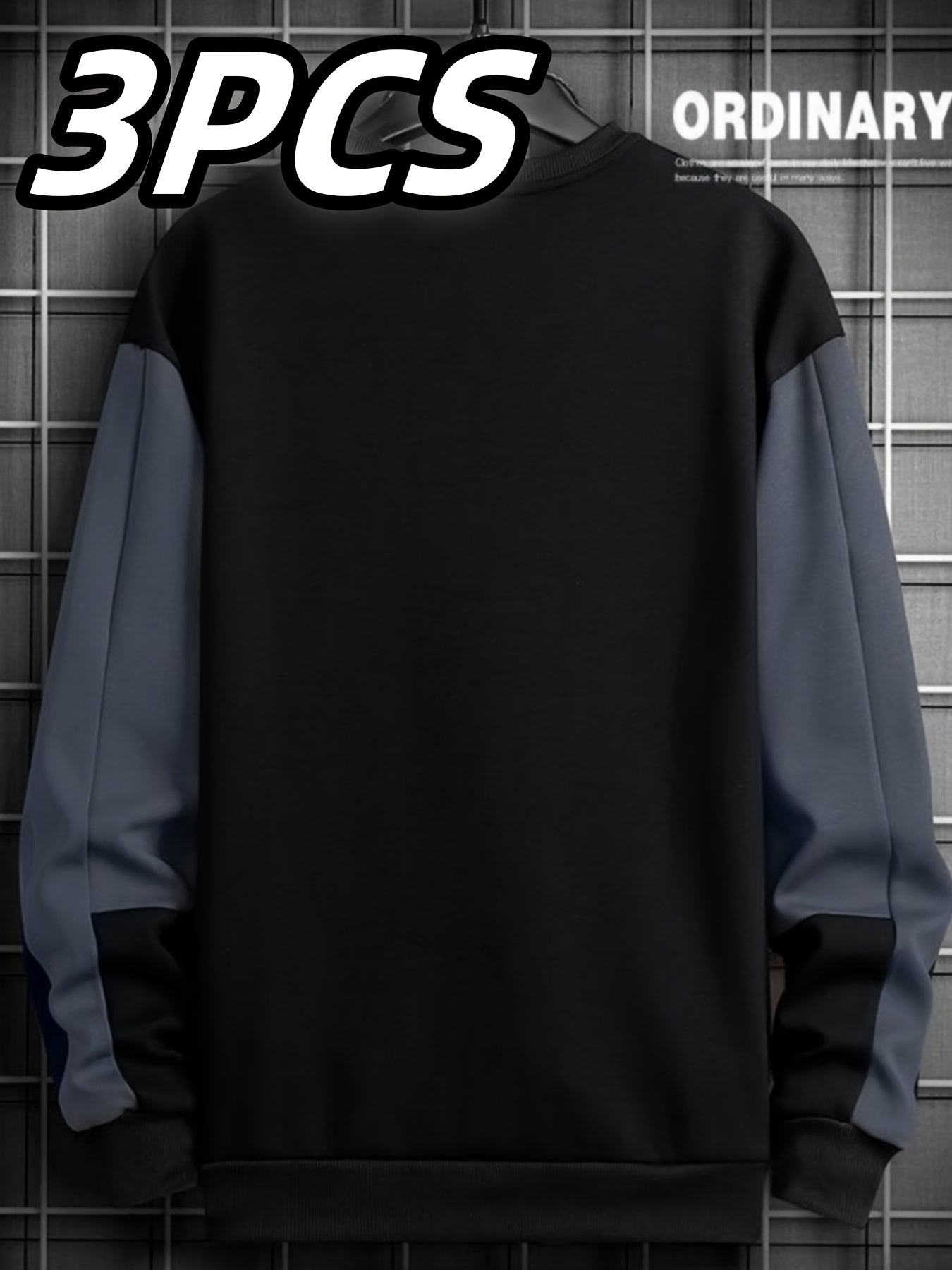 Lot de 3 Hoodies Homme – Manches Longues Décontractés