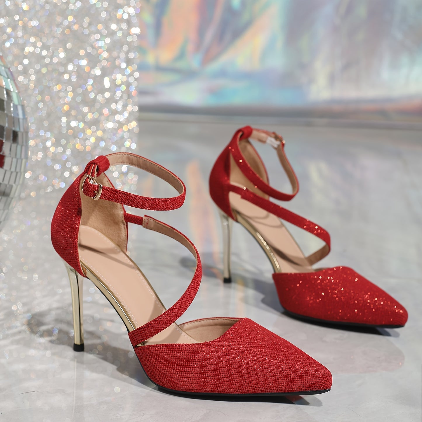 Escarpins à Talons Aiguilles Ultra-Hauts – Bout Pointu, Semelle et Semelle Intérieure Antidérapantes, Élégants pour Mariages et Soirées, Adaptés Toute l’Année (Compatible avec Robes, Jupes, Blouses)