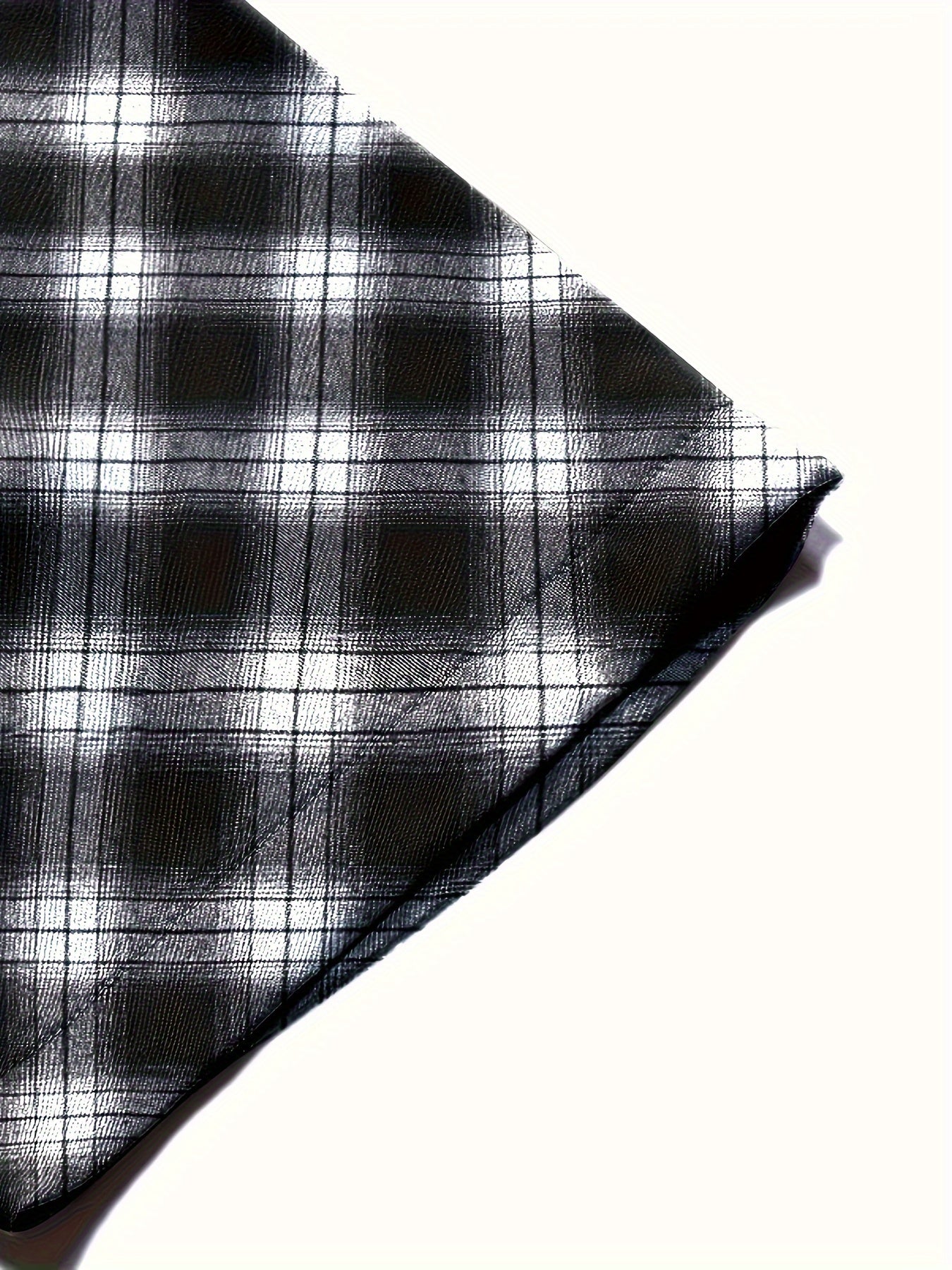 Plaid Fashionable And Simple Men's Short Sleeve Casual Lapel Simple Shirt, Trendy And Versatile, Suitable For Dates