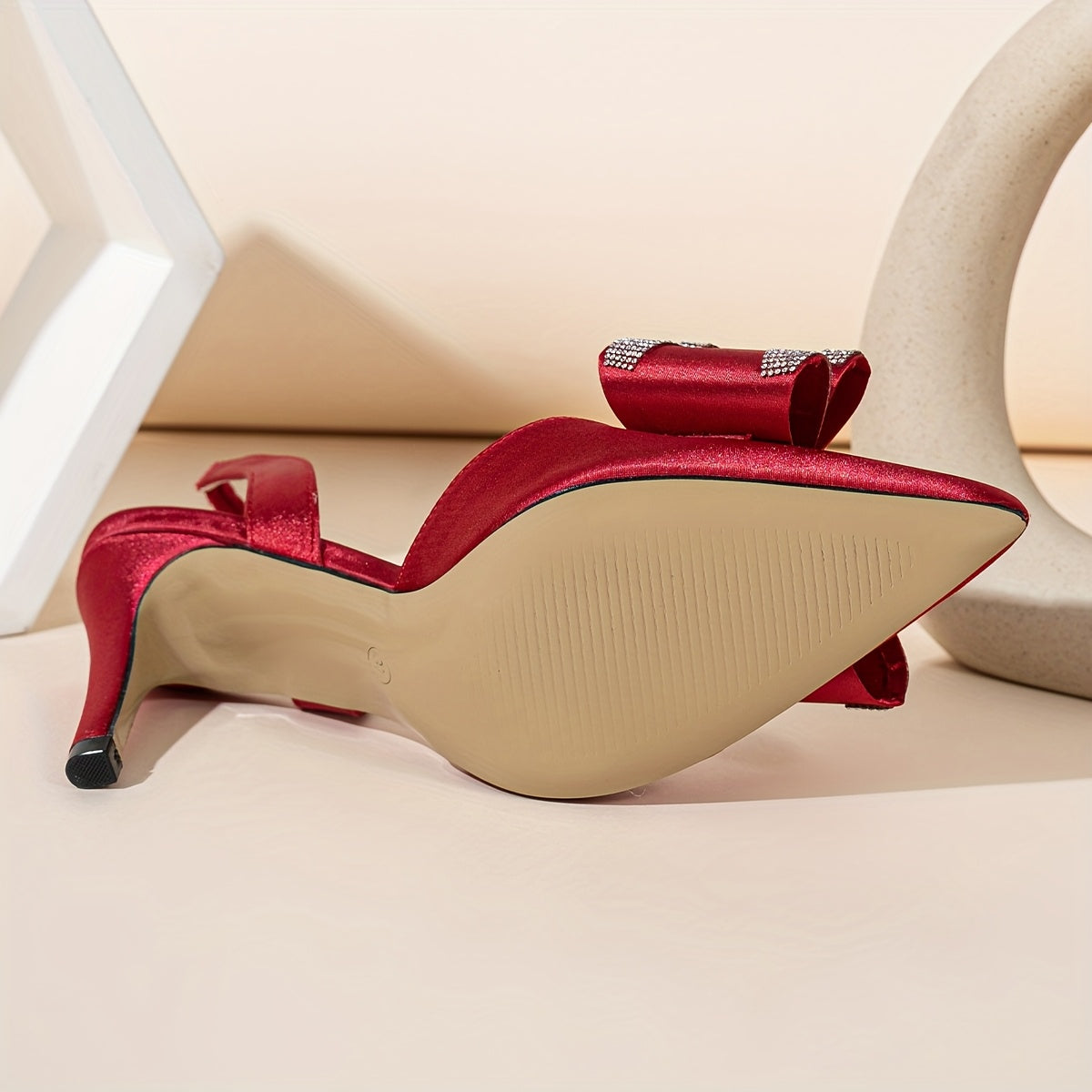 Sandales Femme Élégantes à Talons Fins – Décoration à Nœud Multicouche, Style Doux et Raffiné