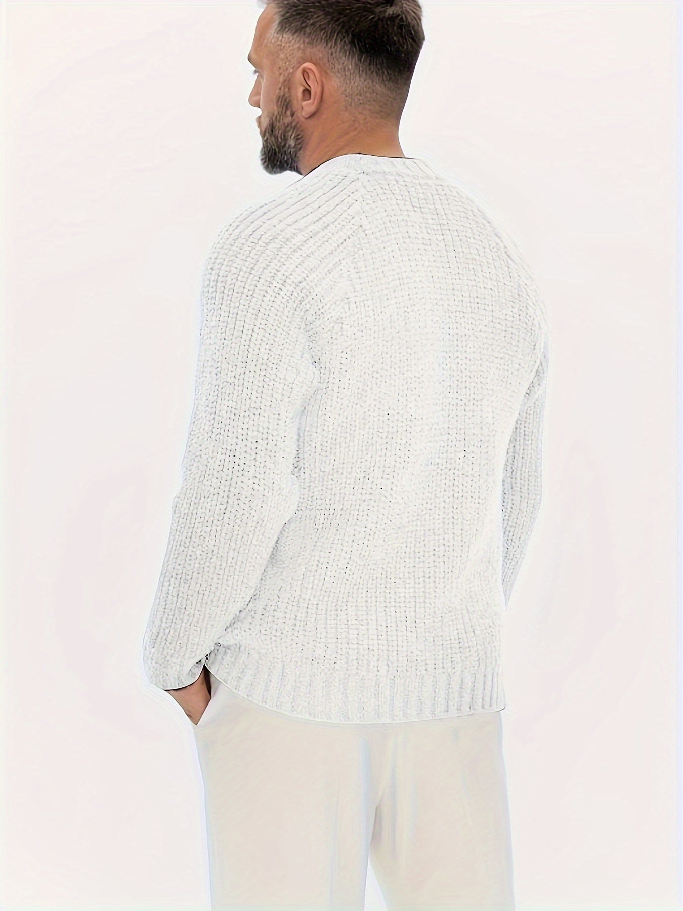 Men'S Premium Knit Sweater - Warm, Non-Pilling, Crew Neck, Regular Fit for Fall/Winter - Ideal for Casual Wear