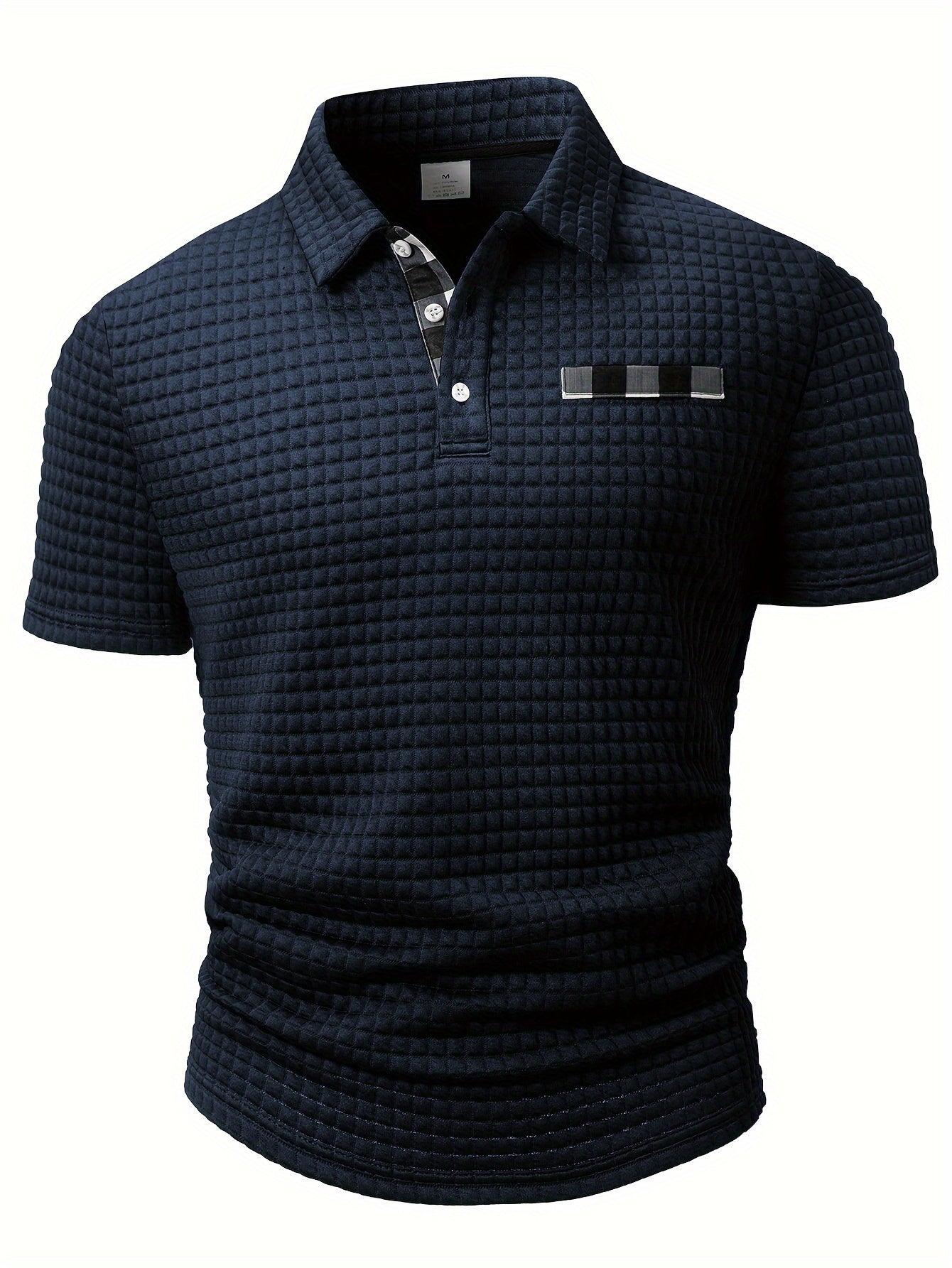 Men'S Casual Plaid Polo Shirt with a Short Sleeves, a Turnover Collar, And Button-Up Front. It'S a Stylish Everyday Wear, Perfect for Casual And Business Occasions.