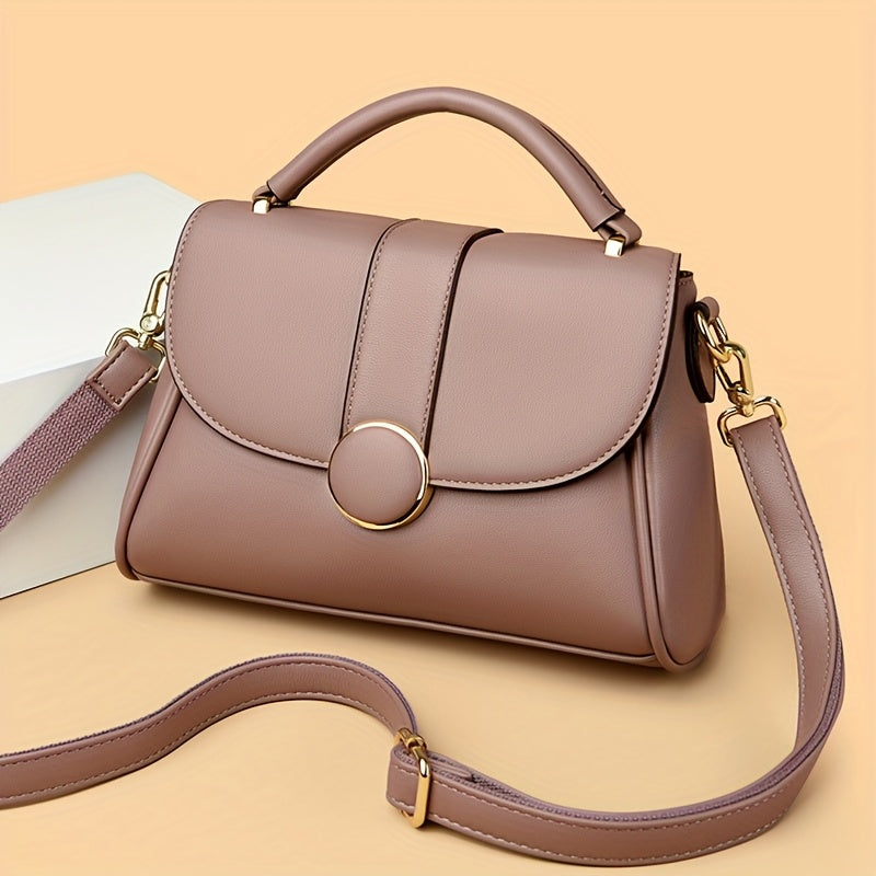 Sac bandoulière noir élégant femme poignée ronde réglable zip polyester