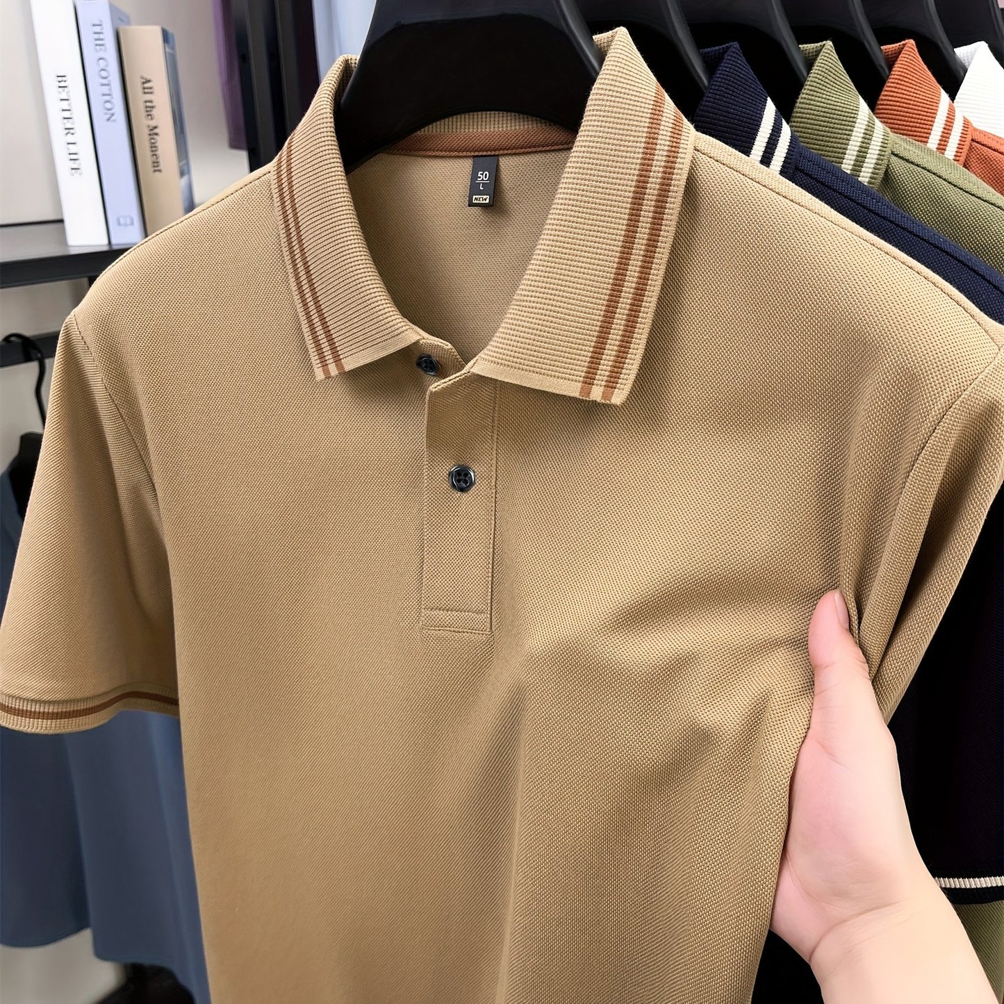 Men's Shirt - Lightweight Breathable Summer Business casual Button-Front Placket, Minimalist White Office & Everyday Shirt for Formal Leisure Wear - Model 1190, Versatile Clothing, Short Sleeves, Smooth Texture, Prof