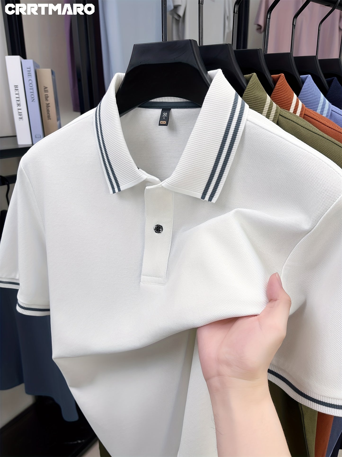 Men's Shirt - Lightweight Breathable Summer Business casual Button-Front Placket, Minimalist White Office & Everyday Shirt for Formal Leisure Wear - Model 1190, Versatile Clothing, Short Sleeves, Smooth Texture, Prof