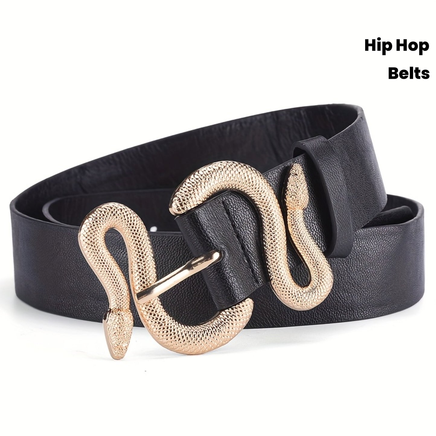 Ceinture tendance avec boucle en forme de serpent – Style rétro polyvalent, ceinture douce et à la mode