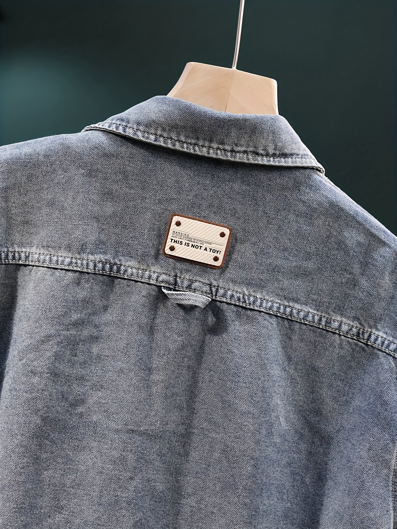 Retro Denim Short-Sleeve Shirt, Half-Sleeve Denim Top, Casual Summer Denim Wear.