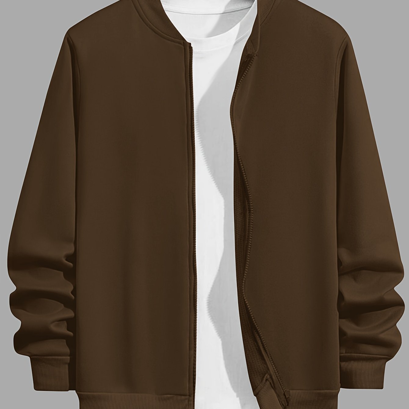 Veste Homme Zip – Col Baseball Grande Taille