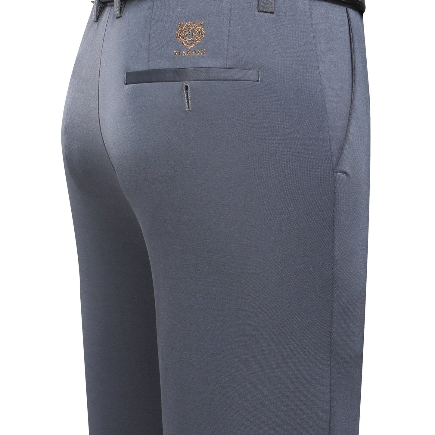 Pantalon habillé business pour homme – taille élastique, coupe droite, lavable en machine, fermeture à boutons, idéal bureau, réunions et événements semi-formels