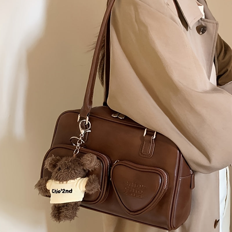 Sac coussin tendance femme - marron