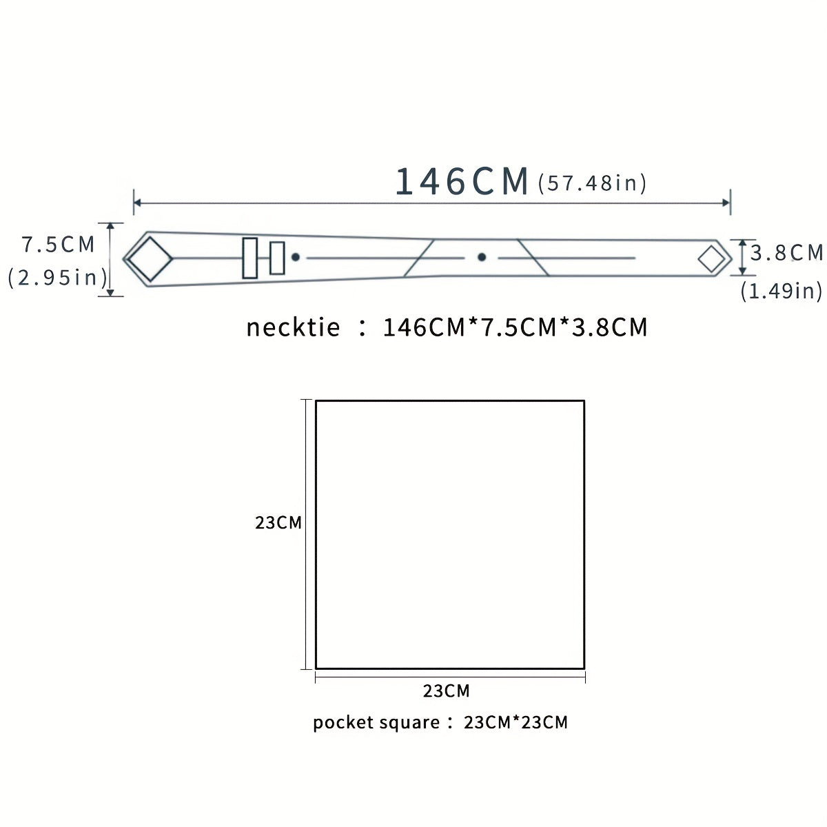Lot de 3 Accessoires Homme – Cravate, Pochette & Broche Classiques