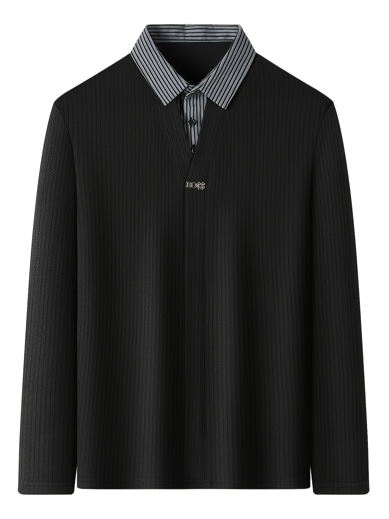 Stylish Two-Piece Lapel Shirt, Breathable Long-Sleeve Golf Top Suitable for Everyday Casual Wear in Spring And Autumn.