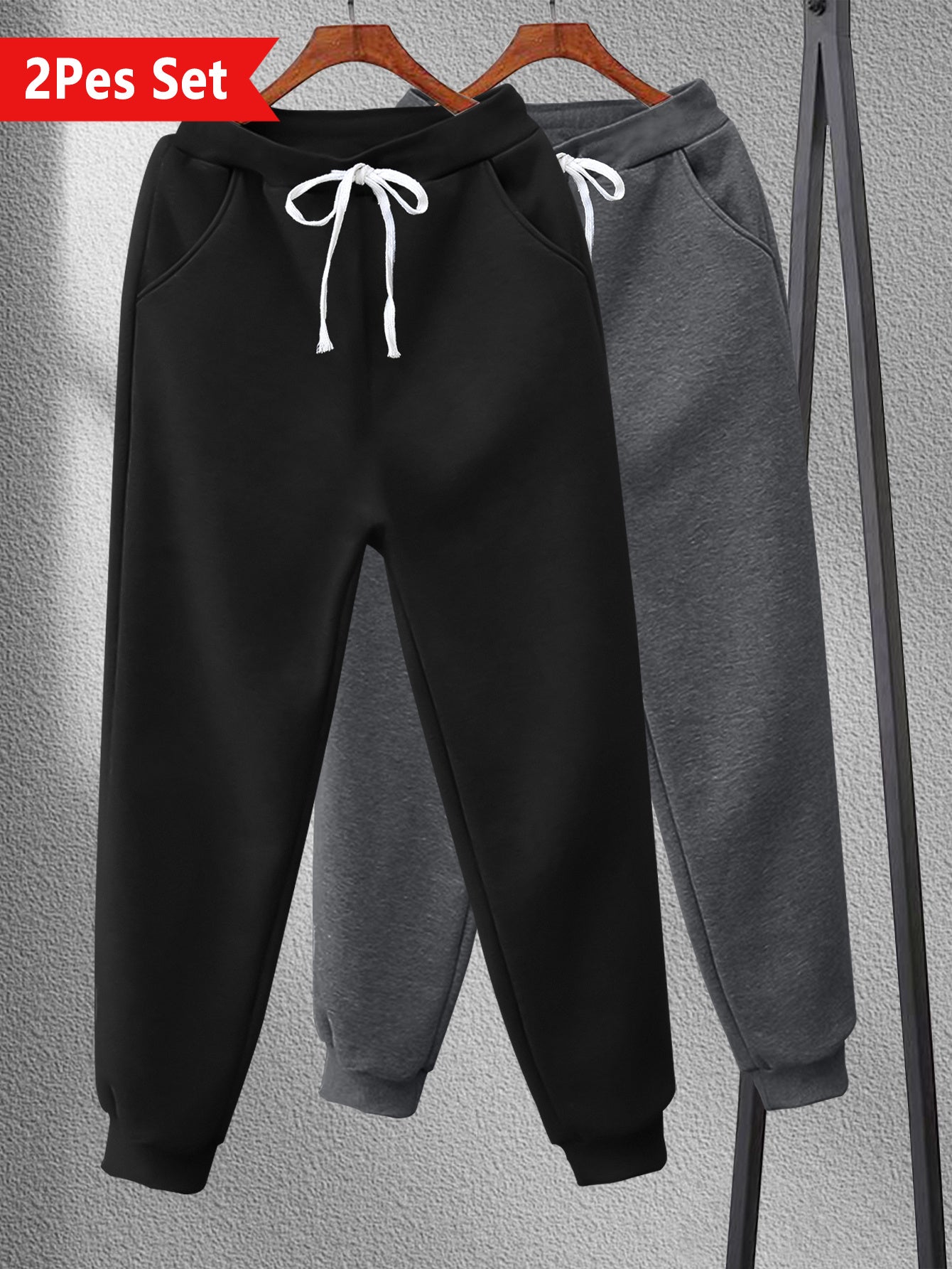 2pcs Pantalons Homme Grande Taille – Casual Sport, Indoor & Outdoor