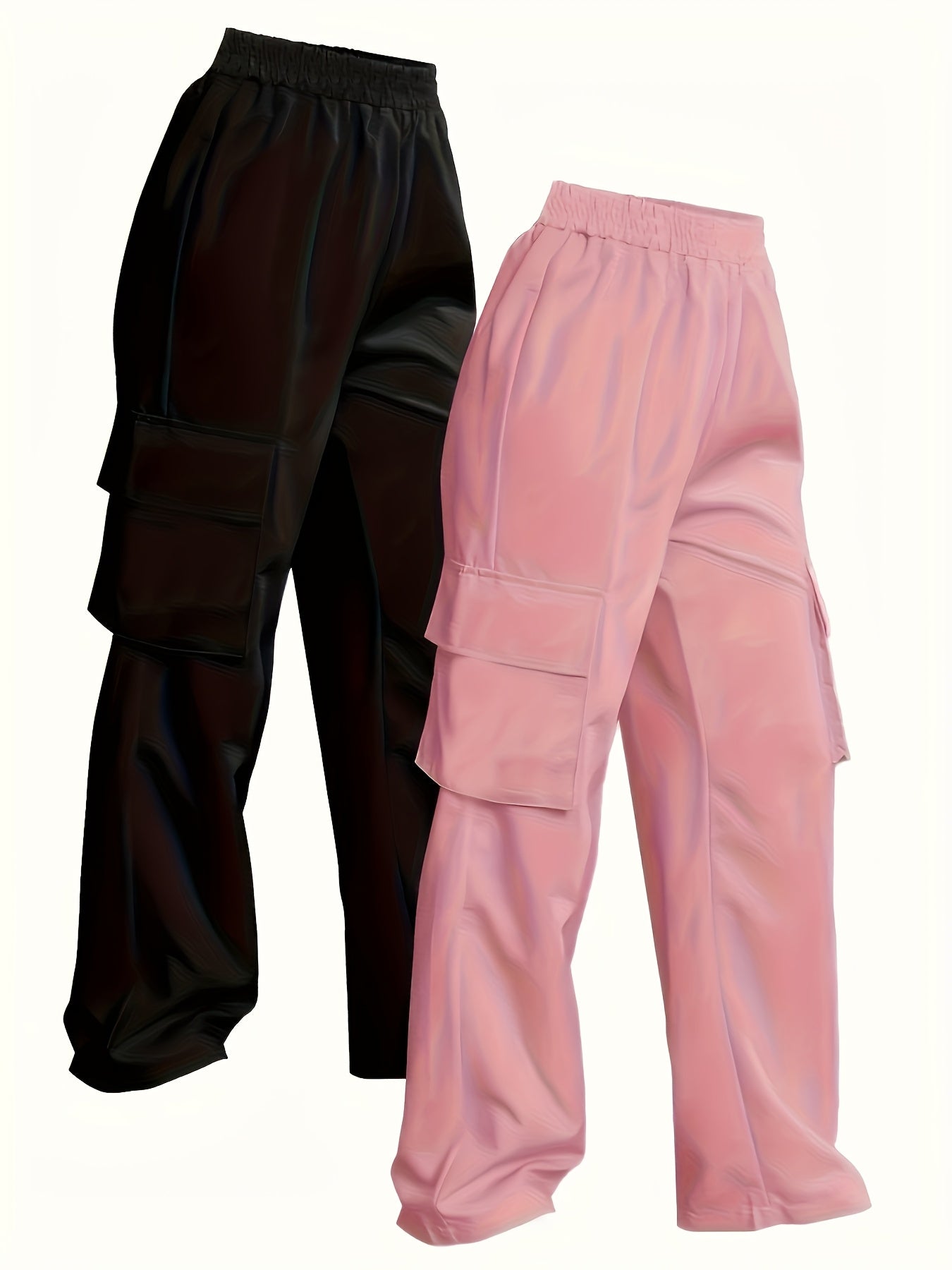 Ensemble deux pièces : salopette noire et vert militaire tendance et polyvalente avec grandes poches