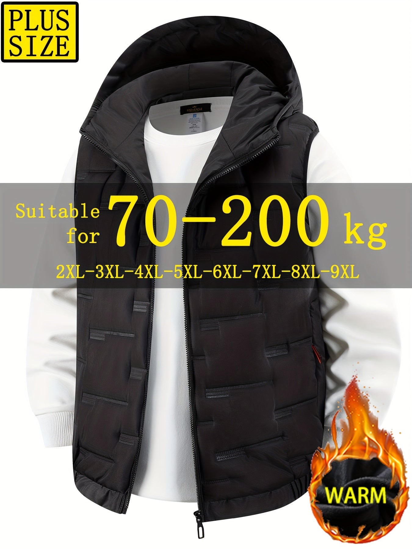 Veste Hiver Homme Oversize – Grande Taille avec Capuche