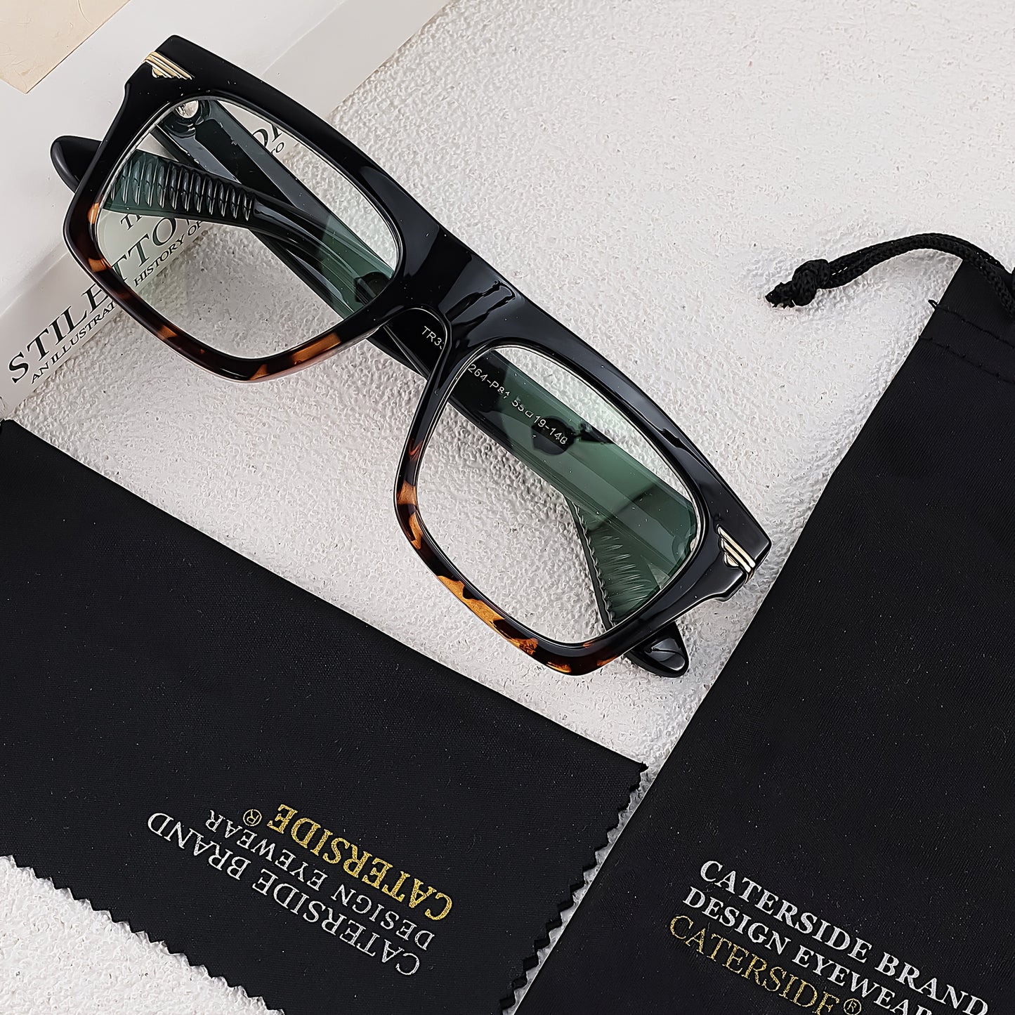 Stylish Square Glasses Made from TR90 Material, Featuring a Simple Vintage Design for Both Men And Women. These Classic Eyewear Pieces Serve As Great Photo Props And Make Perfect Gifts, Complete with a Full Package Set And Ca