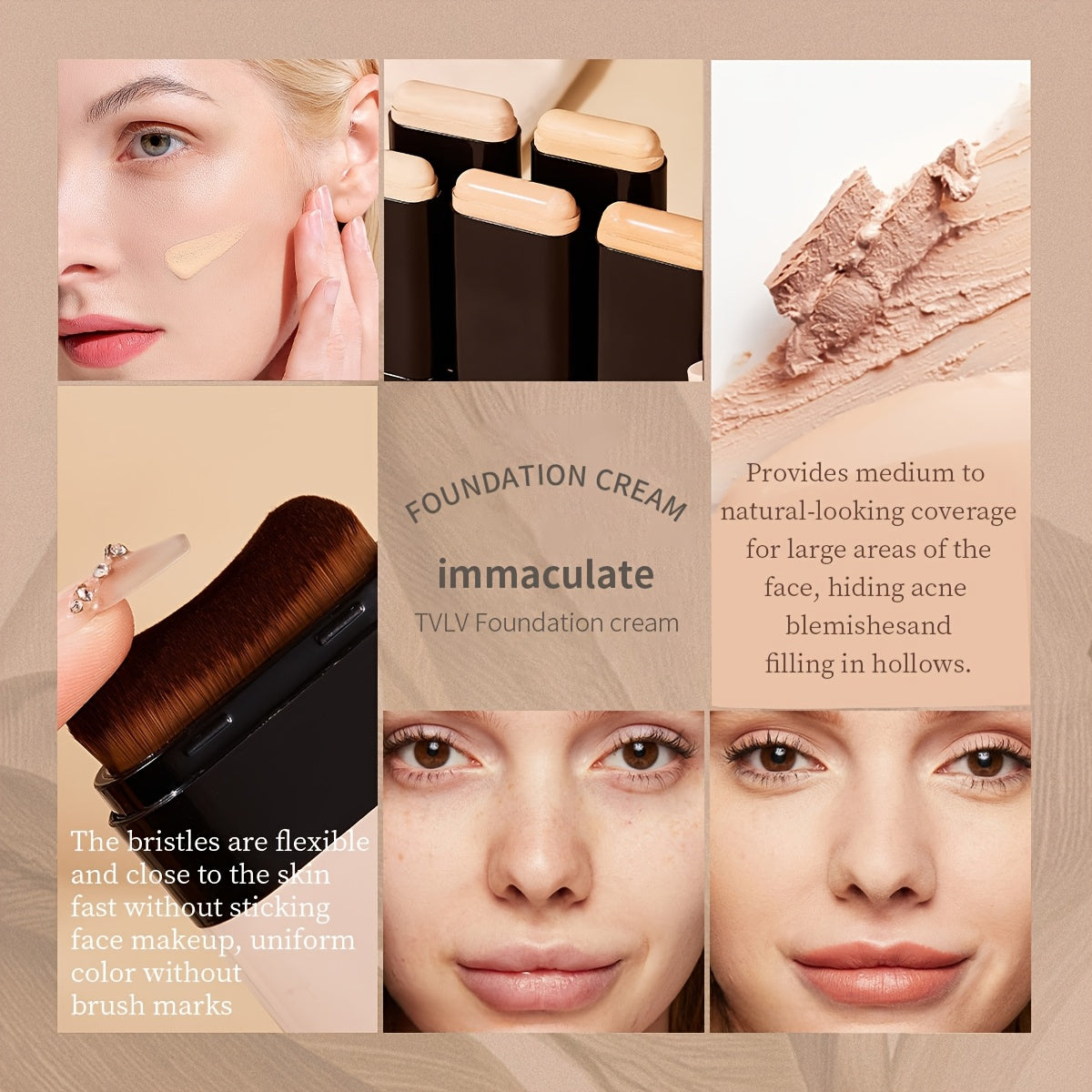 Stick 2-en-1 Anti-Cernes et Fond de Teint – Couvre les Cernes, Résistant à l’Eau et à la Transpiration, Pour un Teint Parfait