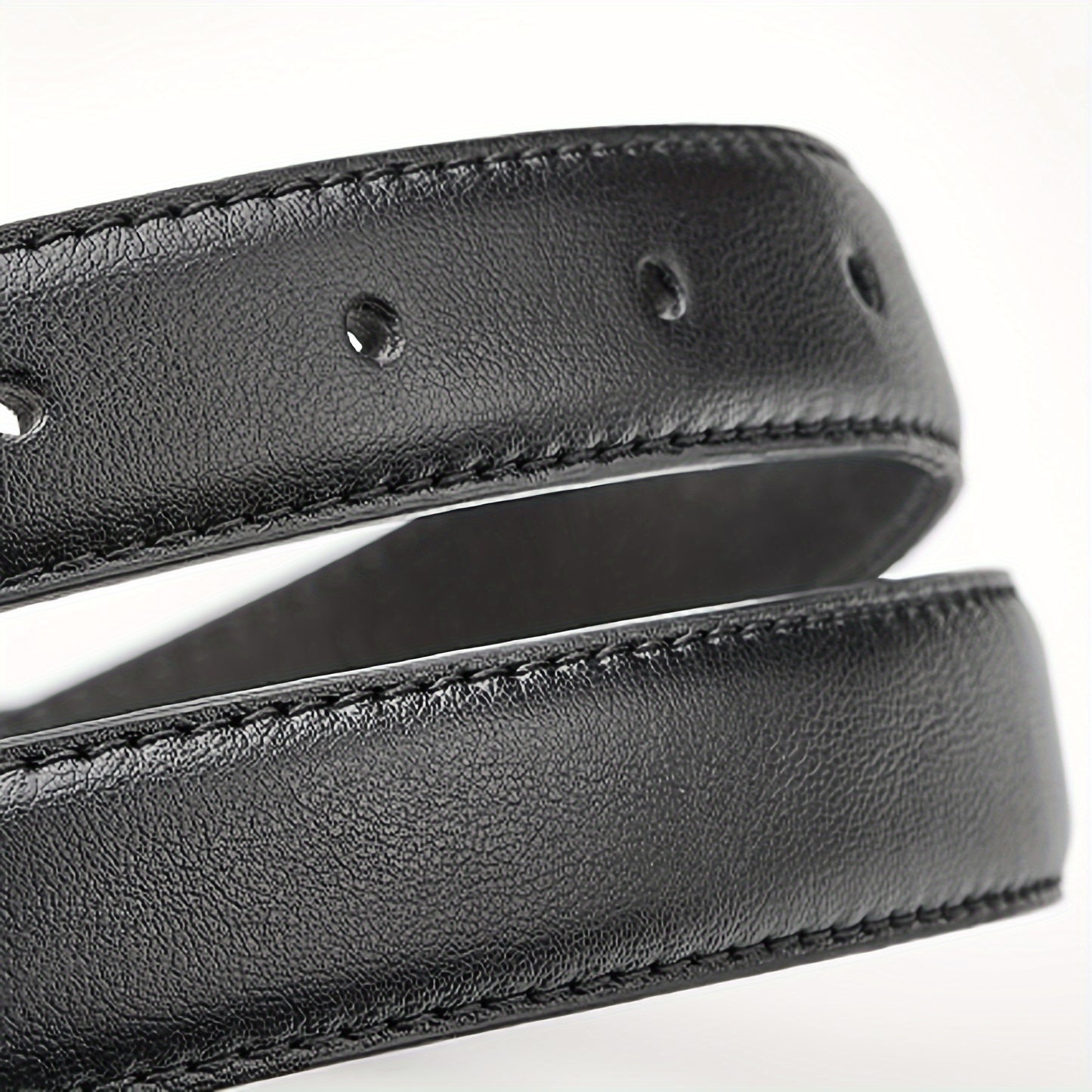 Lot de 2 ceintures pour femmes – Style décontracté, légère, tissage non textile, boucle carrée dorée