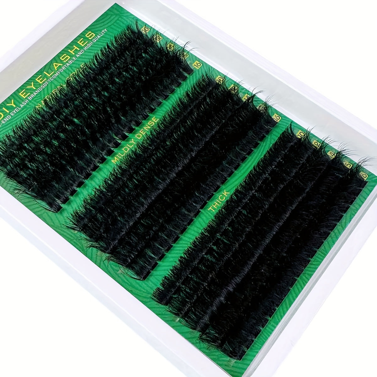 Lot de 300 faux cils en vison synthétique à poser soi-même, 40D/50D/60D/80D/100D, extensions de cils individuelles duveteuses, effet 5D, 0,07 mm, courbés, pour un regard spectaculaire. Plateau de cils mixte de 10 à 16 mm