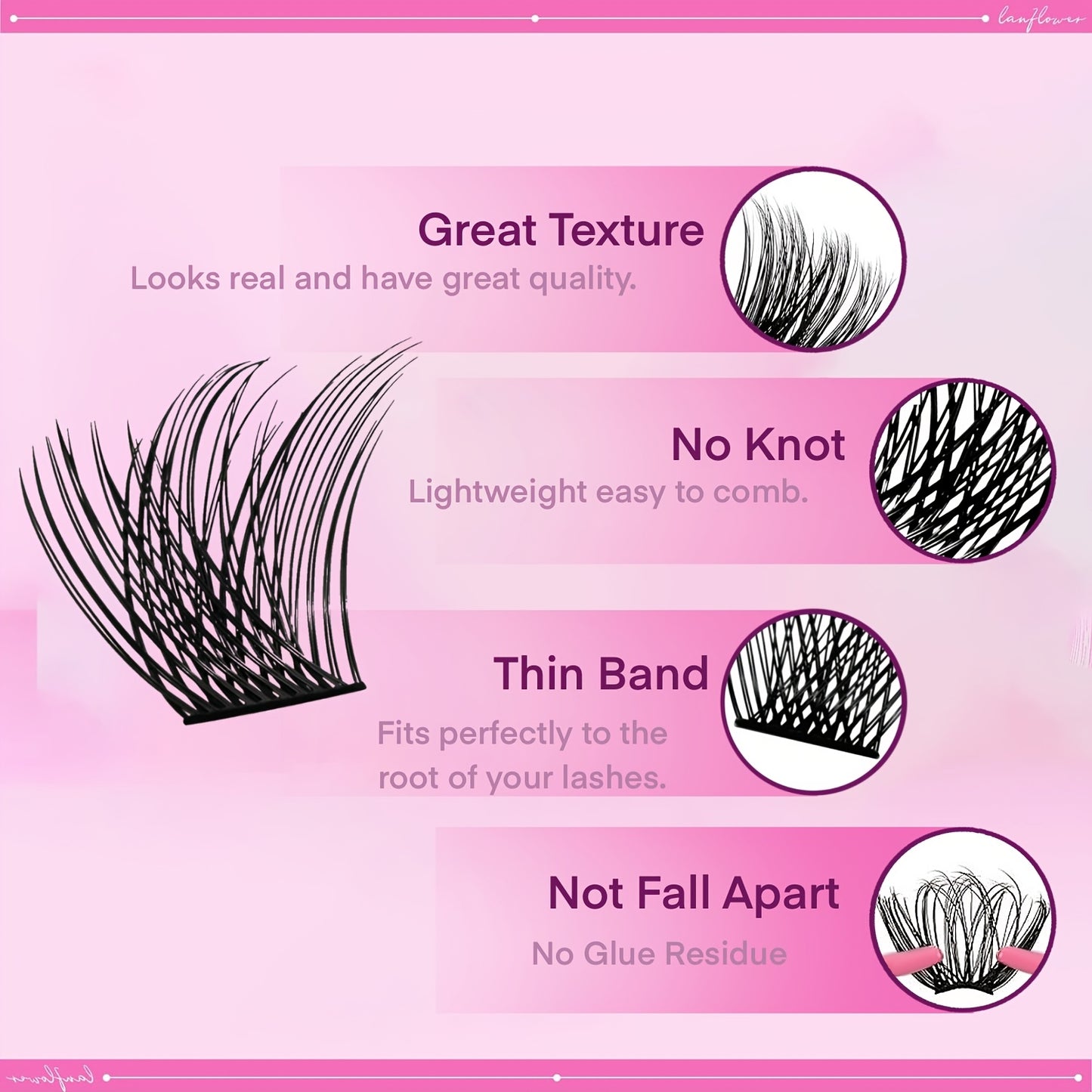 Set Faux Cils — Épais et Naturels, Inclus Colle et Pince, Cils Charmants, Parfait pour DIY à Domicile