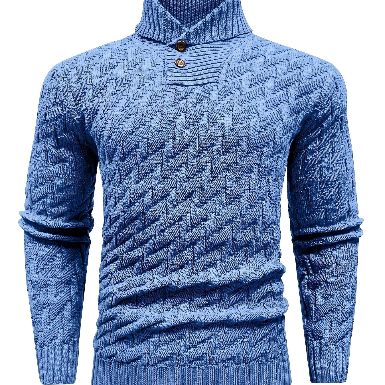 Men'S Stylish Pullover Sweater with a Collar for Commuting in Solid Colors.