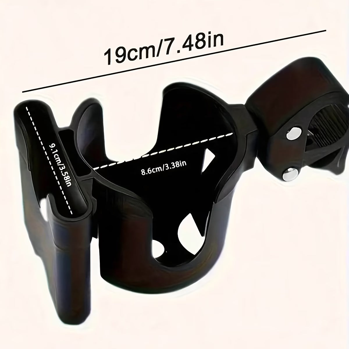Universal 2-in-1 Stroller Cup Holder with Adjustable Phone Holder – Bottle Holder for Strollers, Bikes & Wheelchairs