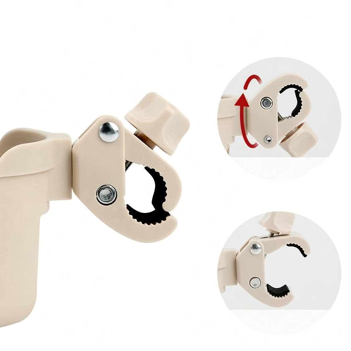 Universal 2-in-1 Stroller Cup Holder with Adjustable Phone Holder – Bottle Holder for Strollers, Bikes & Wheelchairs
