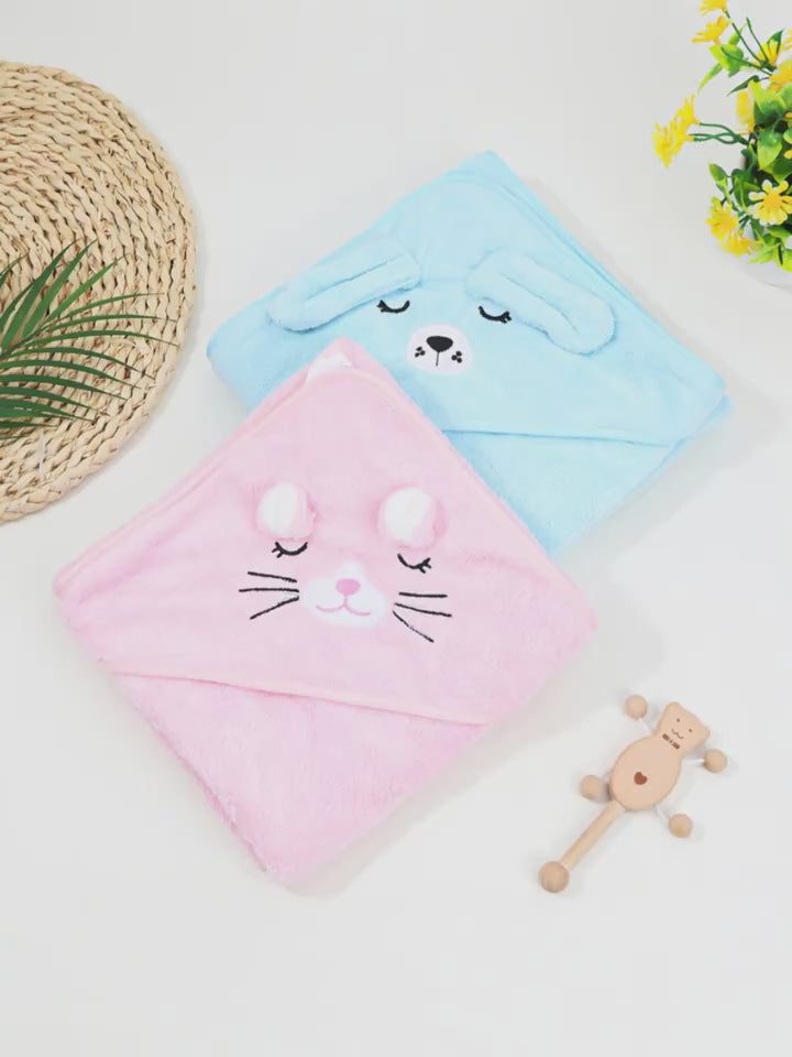 Baby Hooded Bath Towel & Bathrobe – Soft, Ultra-Absorbent Cartoon Towel for Newborns & Toddlers