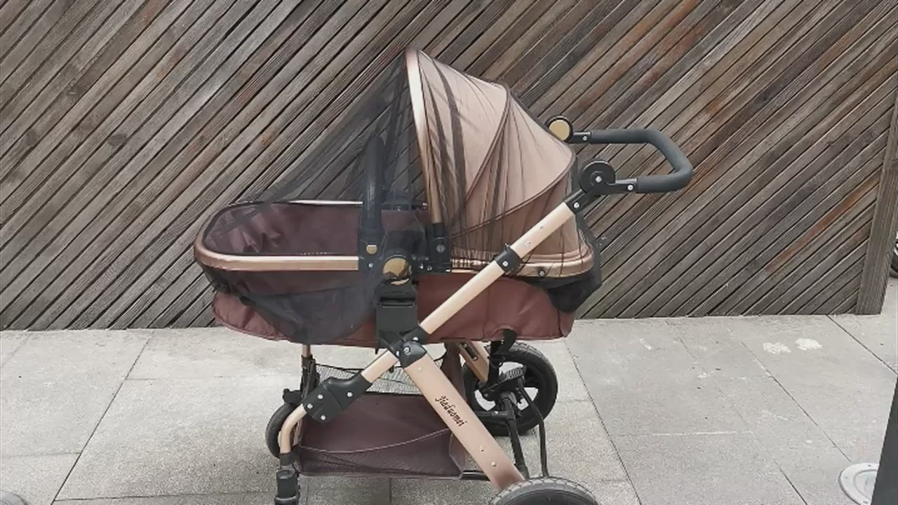 Universal Black Stroller Mosquito Net – Breathable Insect Protection for Strollers, Bassinets & Travel Cribs