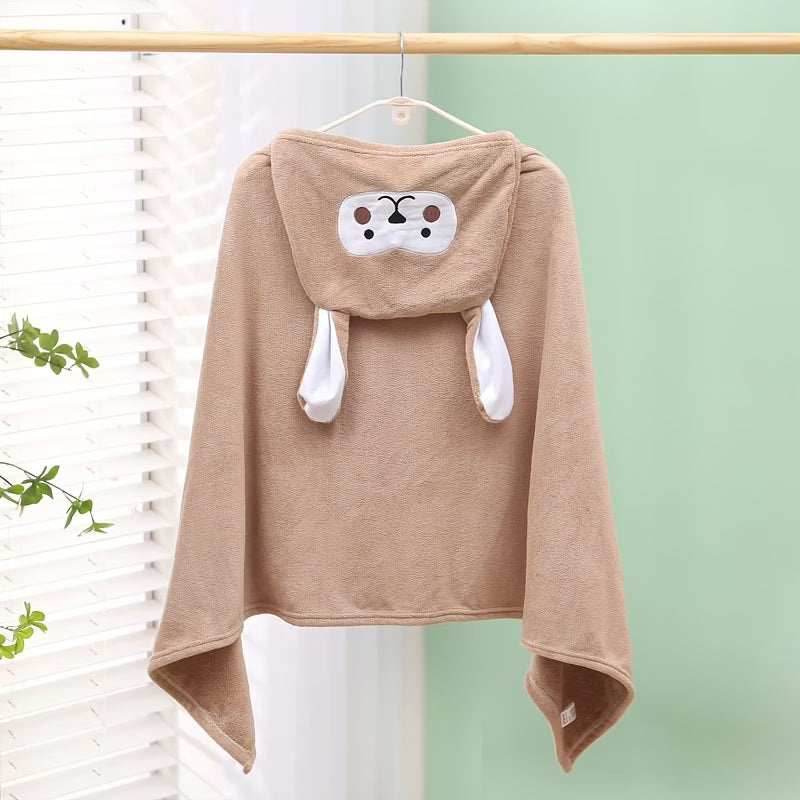 Baby Hooded Bath Towel & Bathrobe – Soft, Ultra-Absorbent Cartoon Towel for Newborns & Toddlers
